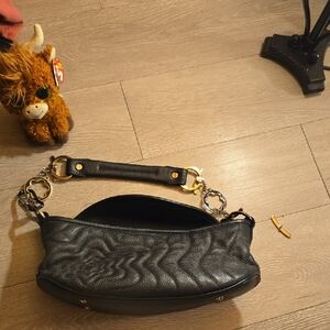 Mont Blanc Black Leather Shoulder Bag